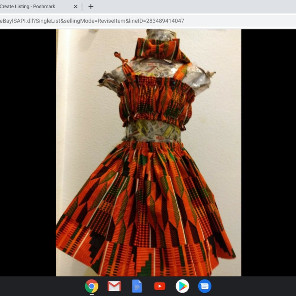 NWOT Handmade African Print Matching Set 12 Months